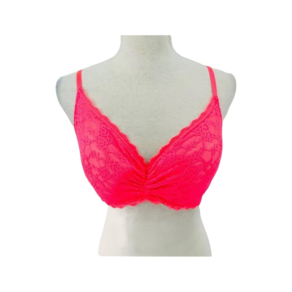 Victoria Secret Bright Pink Lined Demi 32D